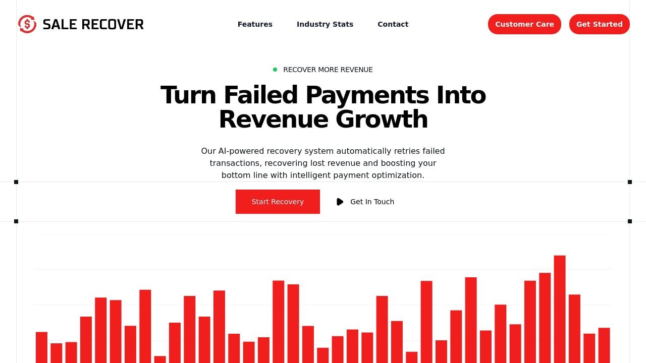 Screenshot of Salerecover.com