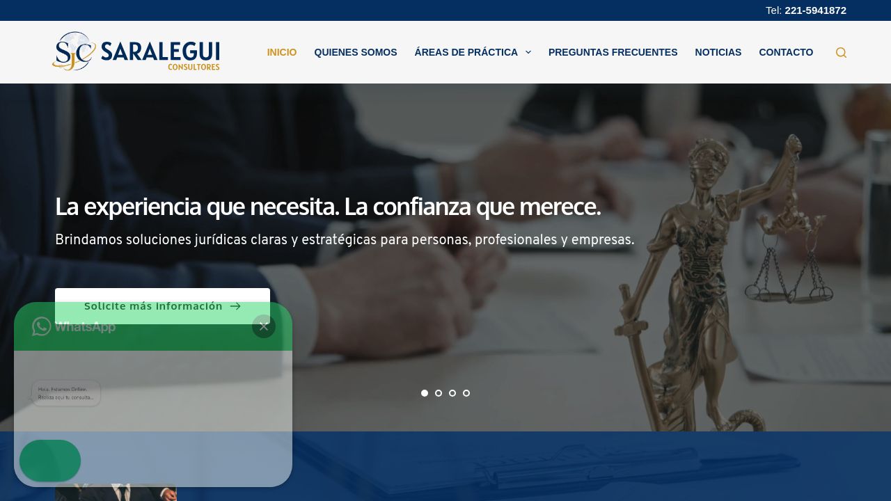 Screenshot of Saraleguiabogados.com.ar