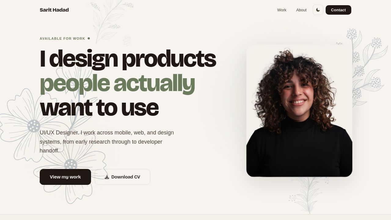 Screenshot of Sarithdesign.com