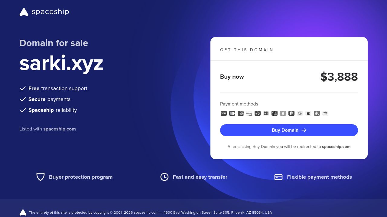 Screenshot of Sarki.xyz