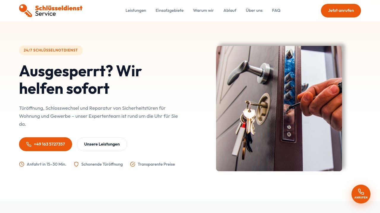 Screenshot of Schluesseldienstservice.com
