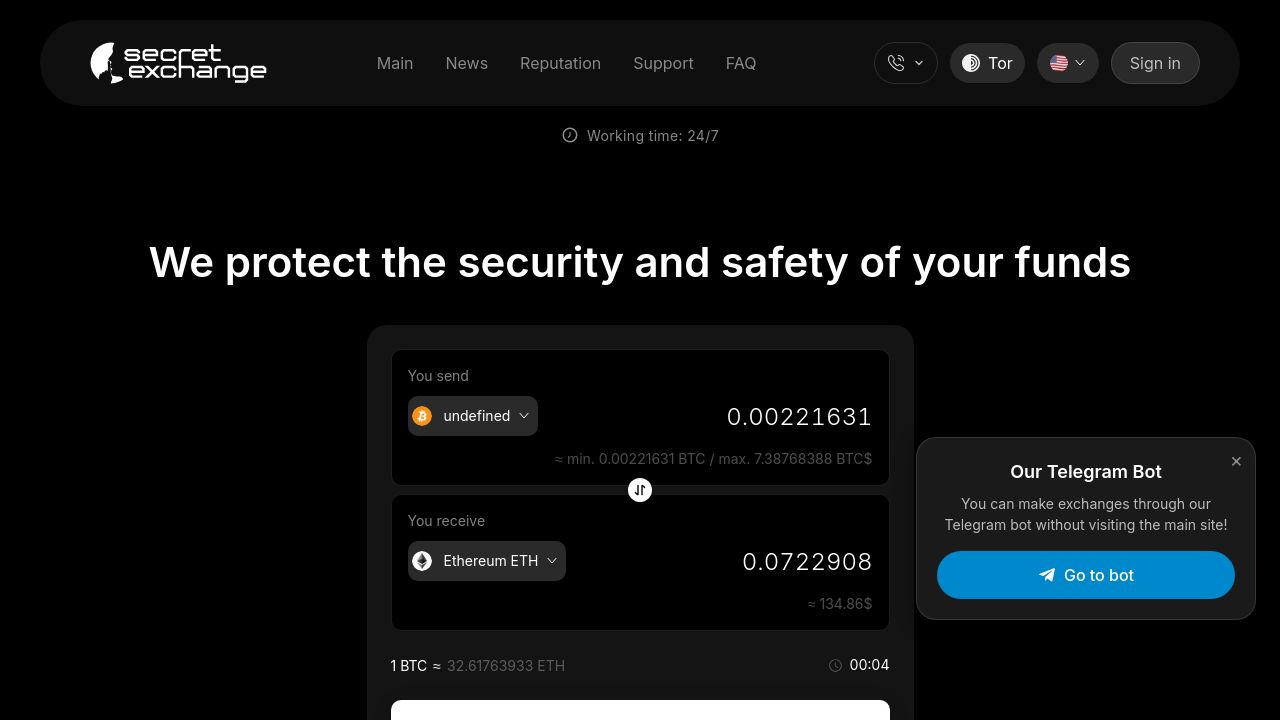 Screenshot of Secrex.cc