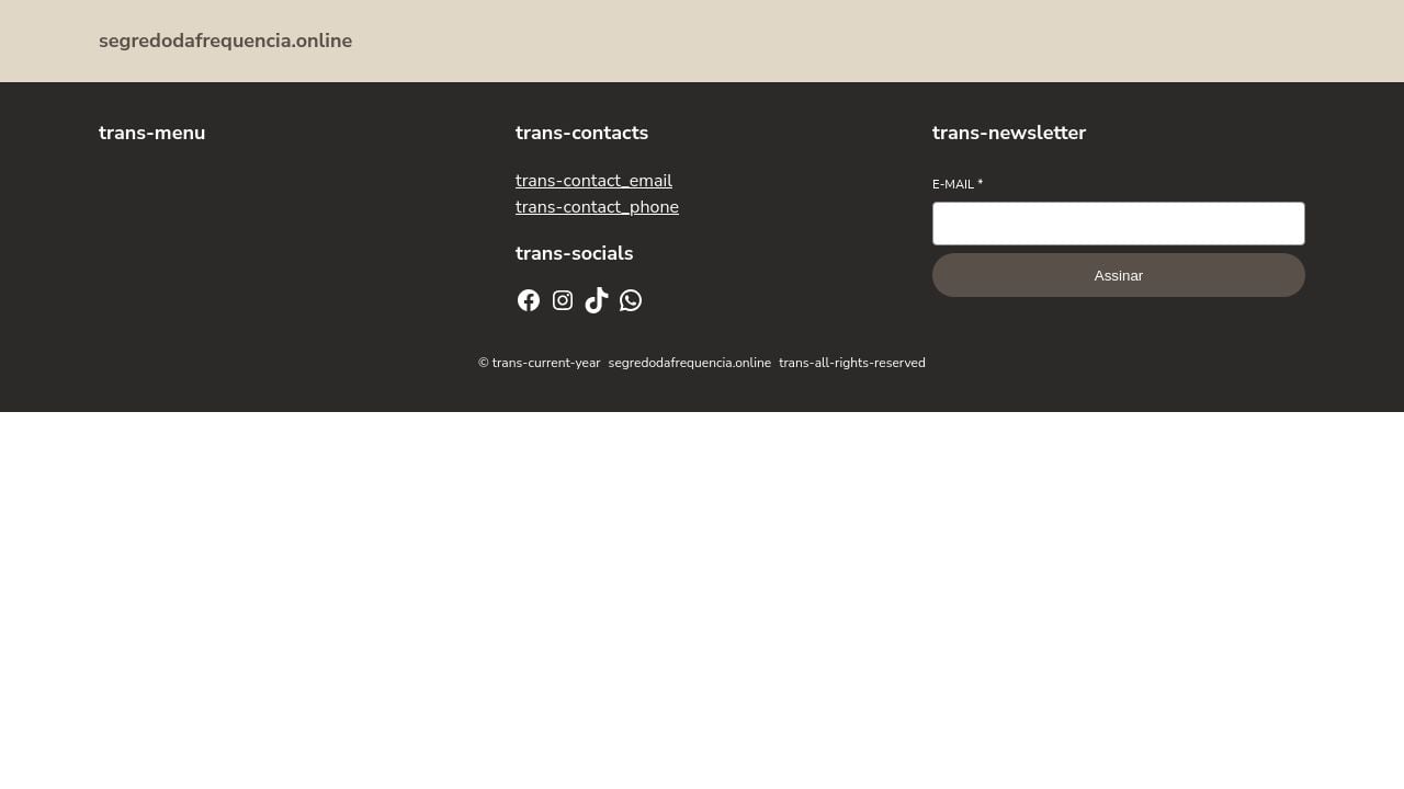 Screenshot of Segredodafrequencia.online