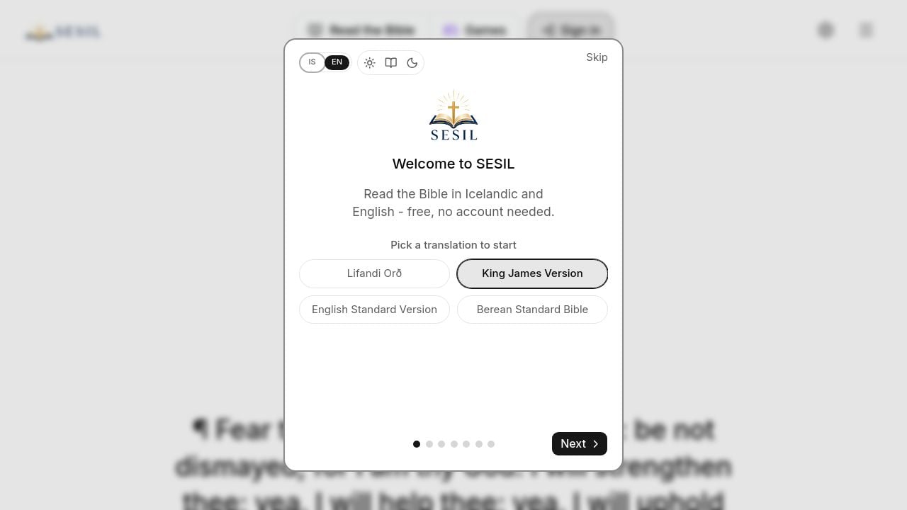 Screenshot of Sesil.net