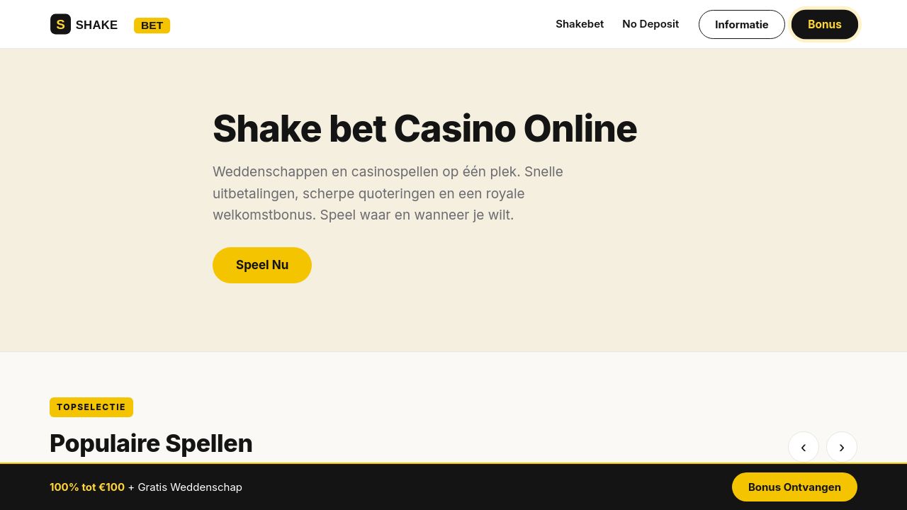 Screenshot of Shake-casino-nl.nl