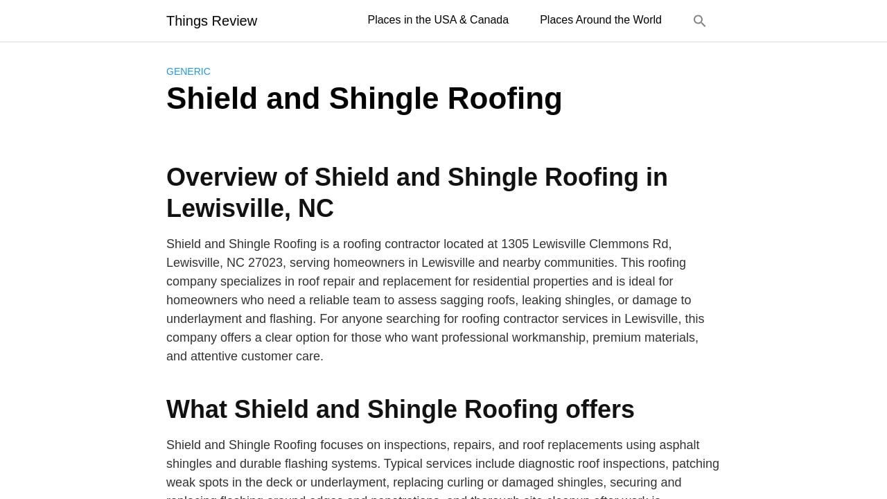 Screenshot of Shieldandshingleroofing.xyz