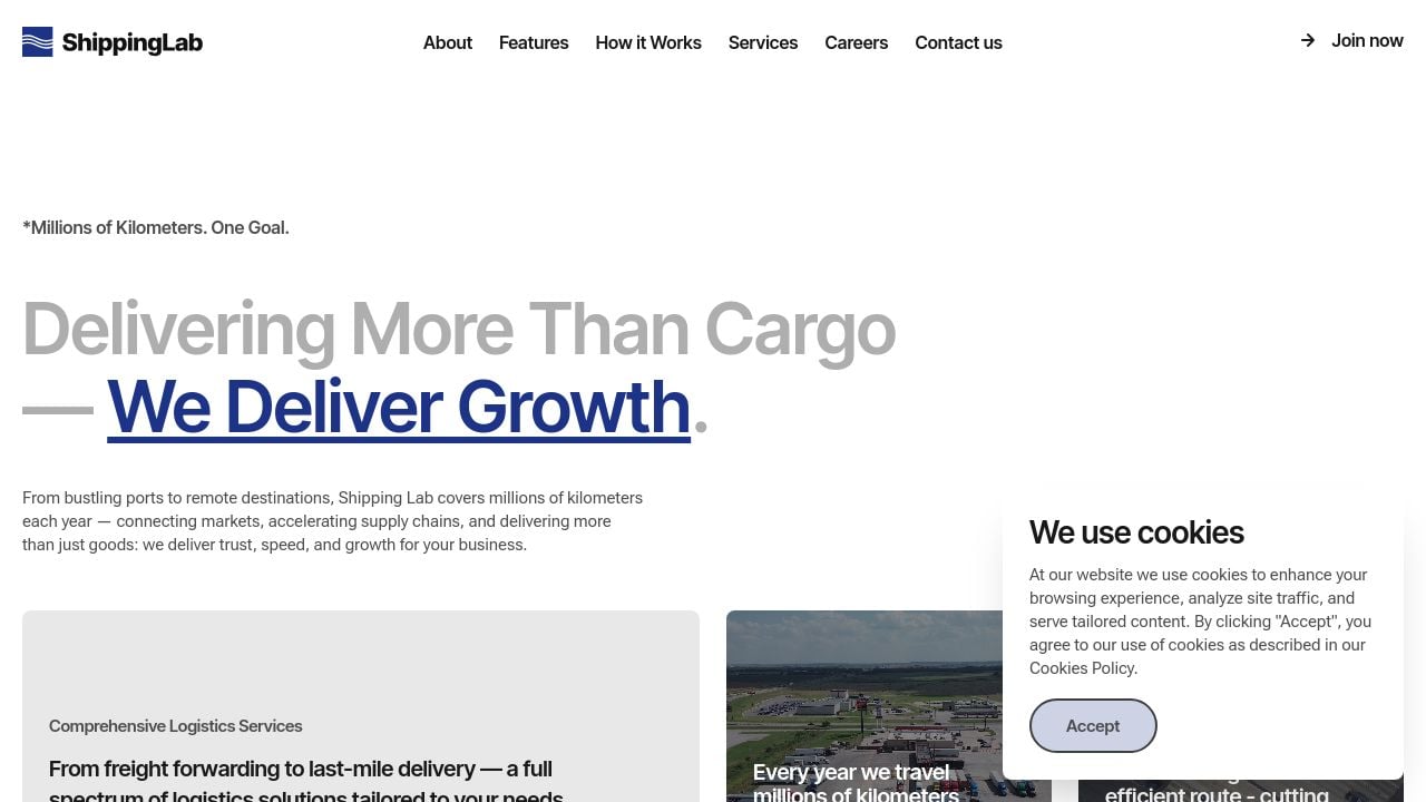Screenshot of Shippinglab.us