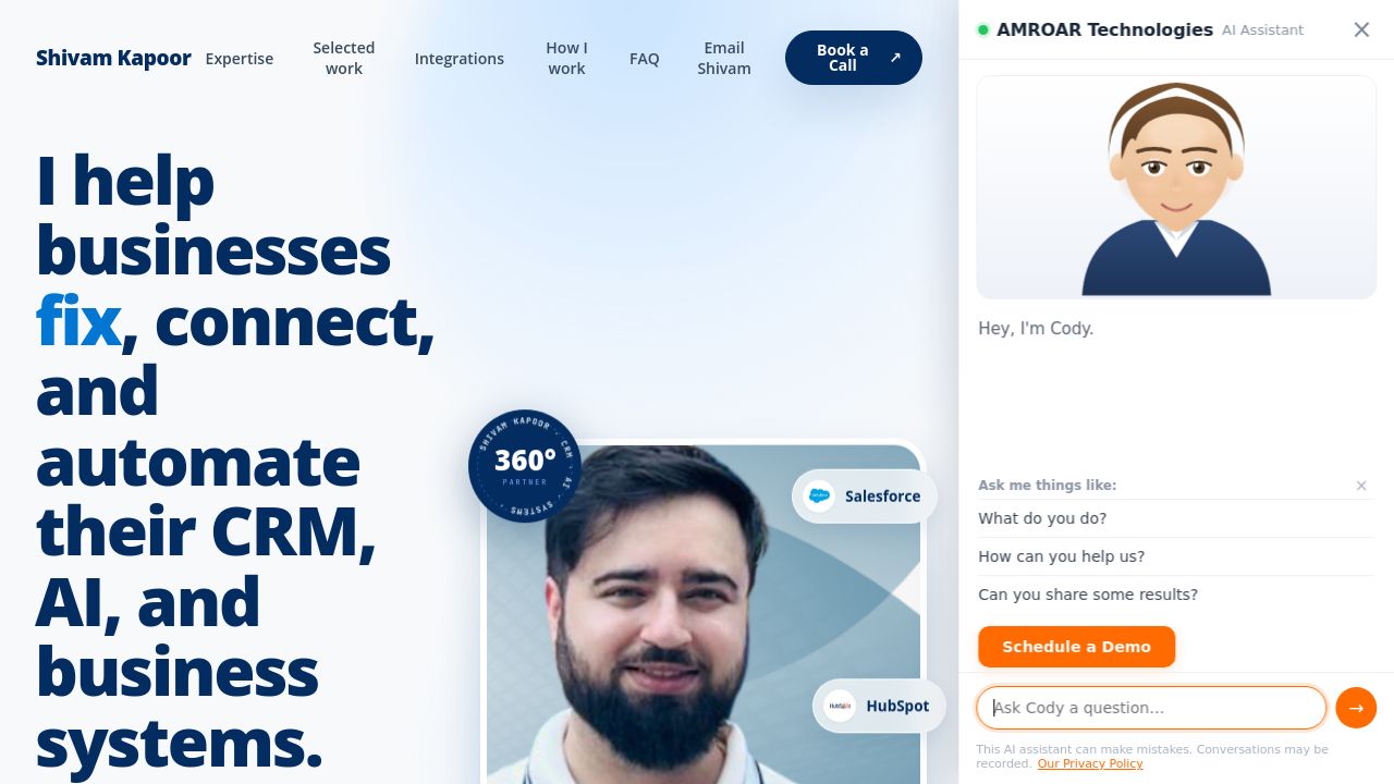 Screenshot of Shivamkapoor360.com