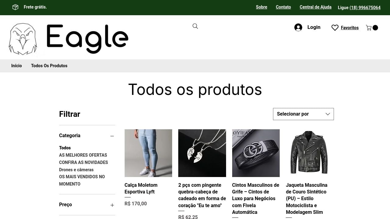 Screenshot of Shopeagle.com.br