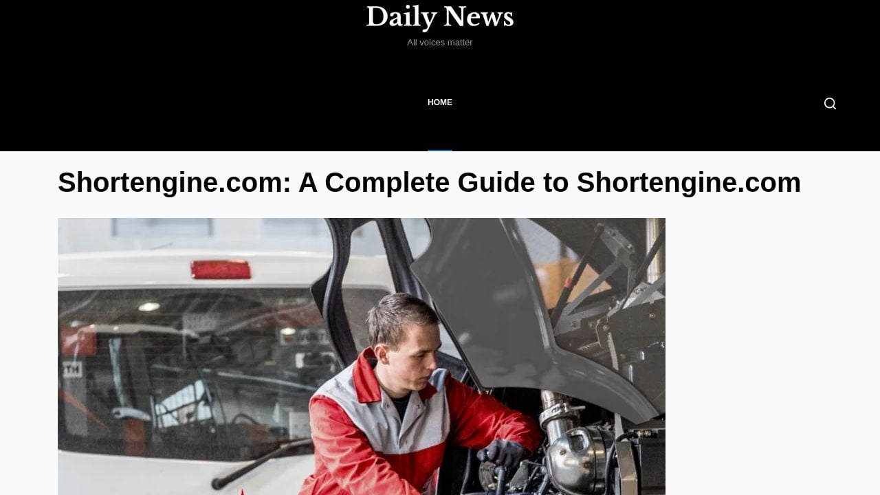 Screenshot of Shortengine.co.uk