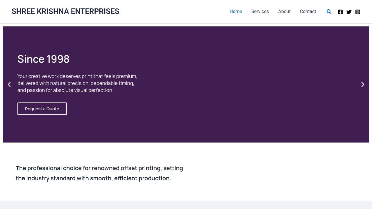 Screenshot of Shreekent.com