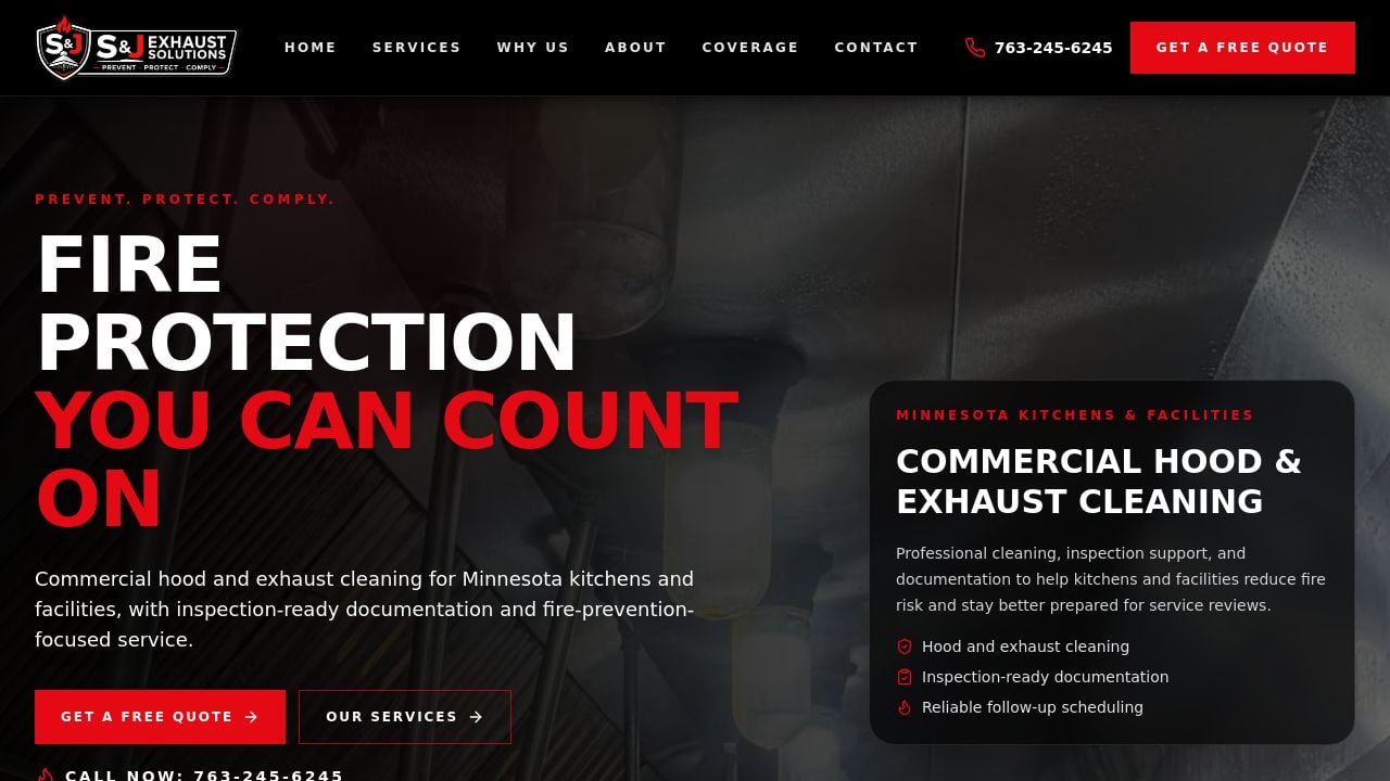 Screenshot of Sjexhaustsolutionsllc.com