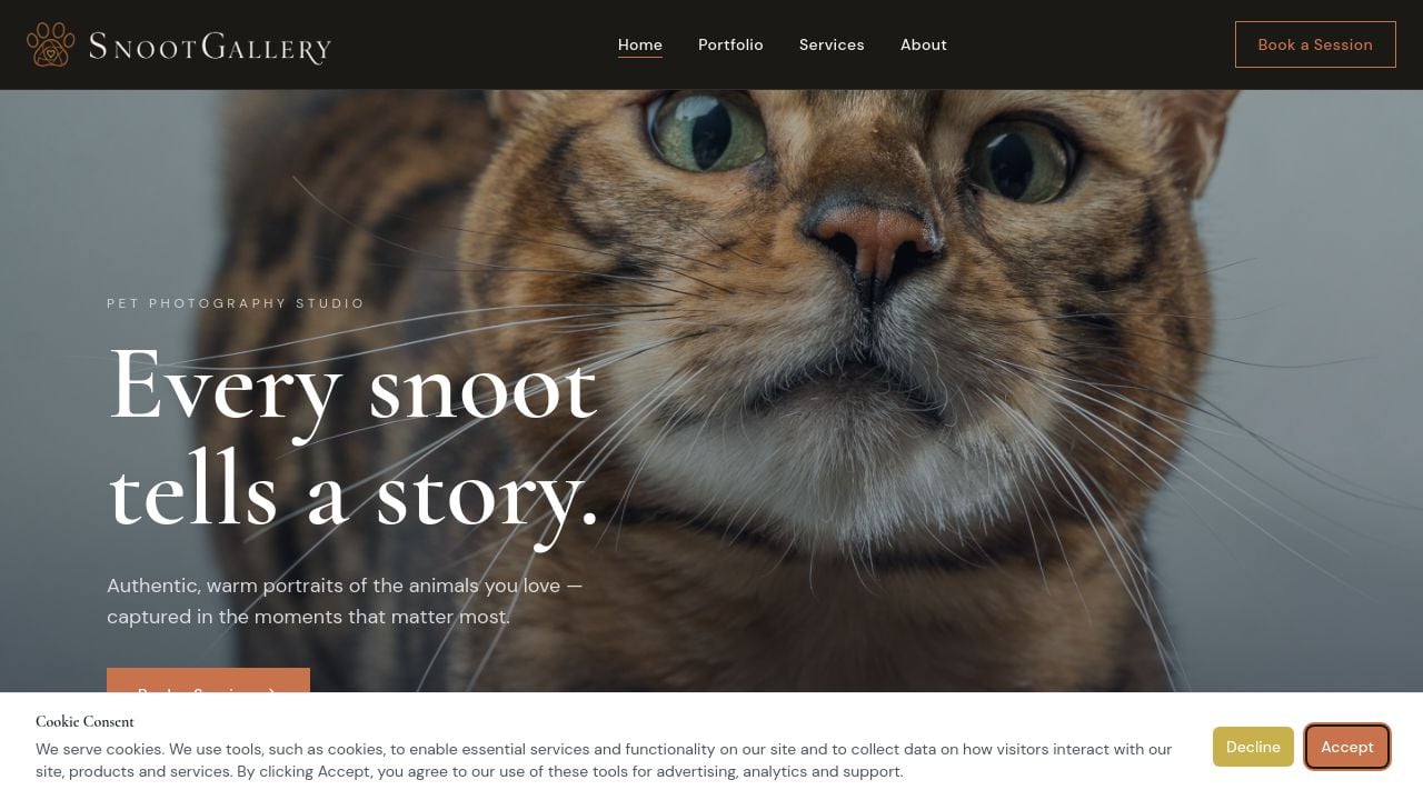 Screenshot of Snootgallery.com