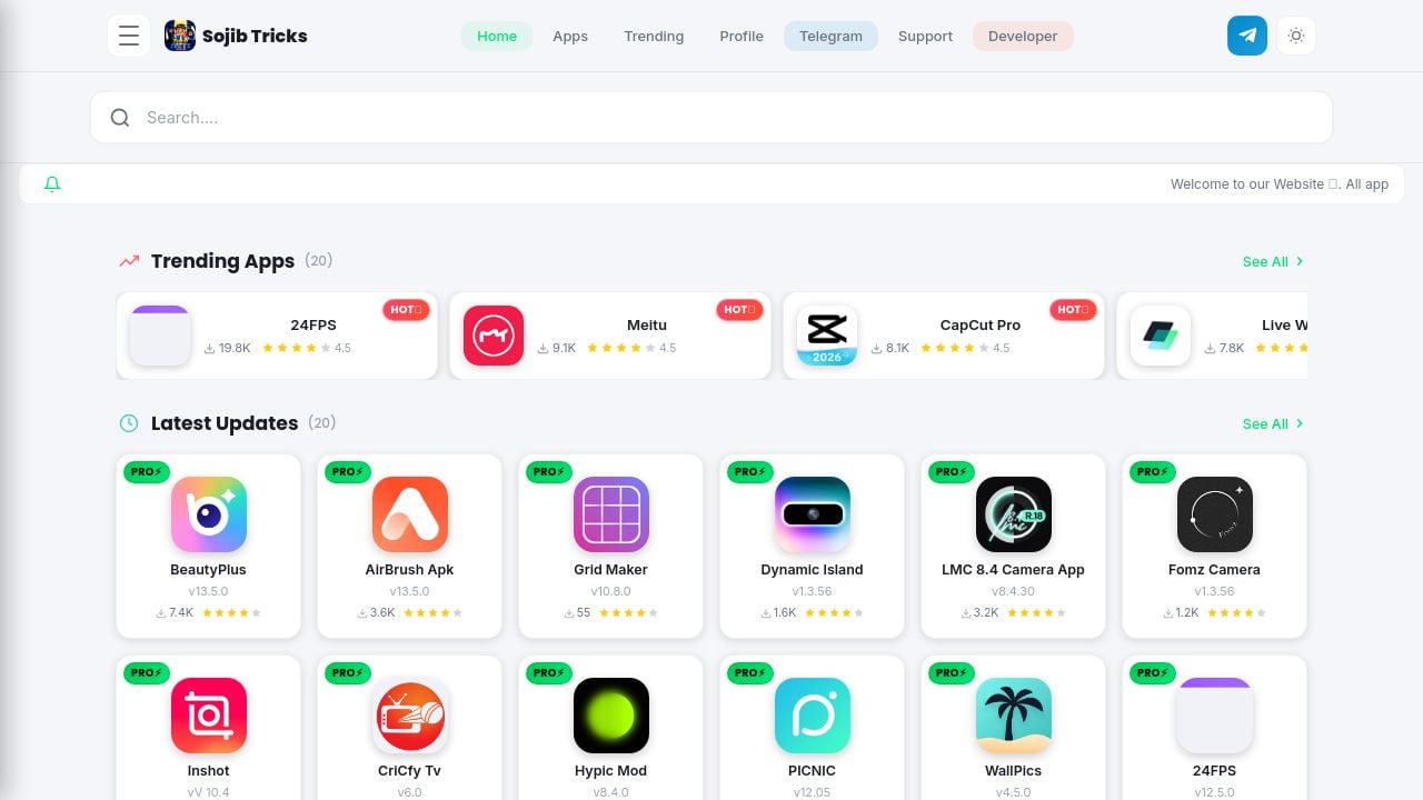 Screenshot of Sojibtricks.top