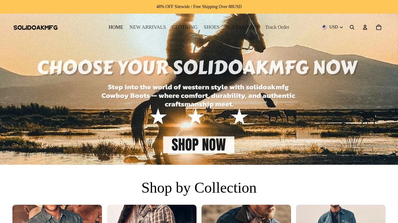 Screenshot of Solidoakmfg.com
