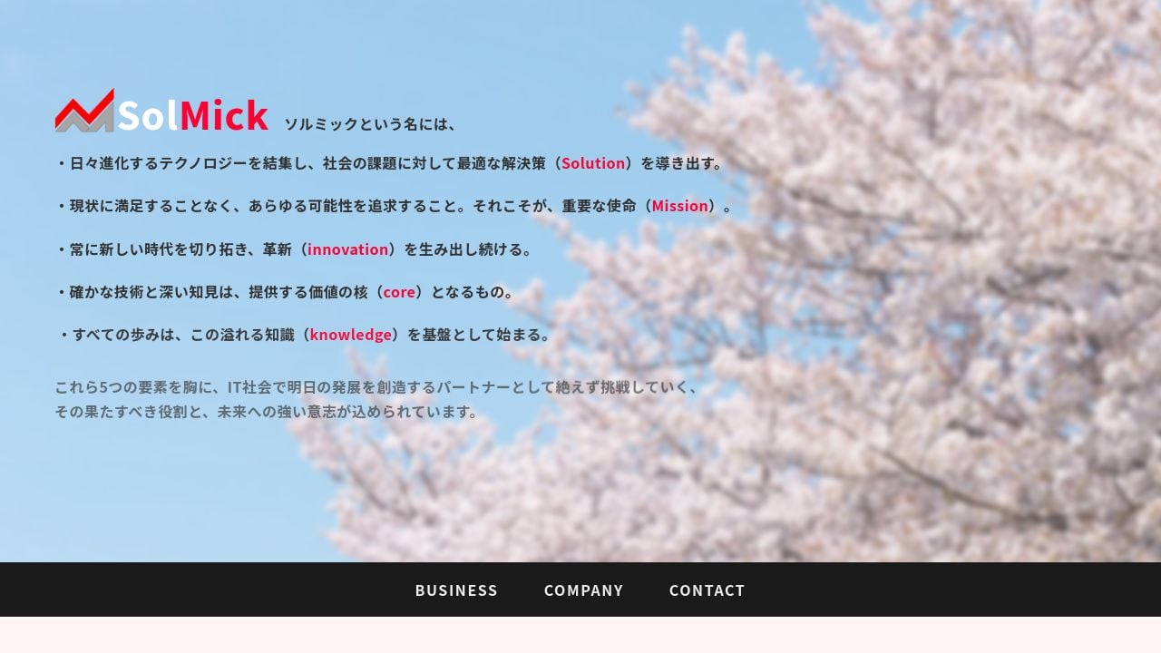Screenshot of Solmick.com