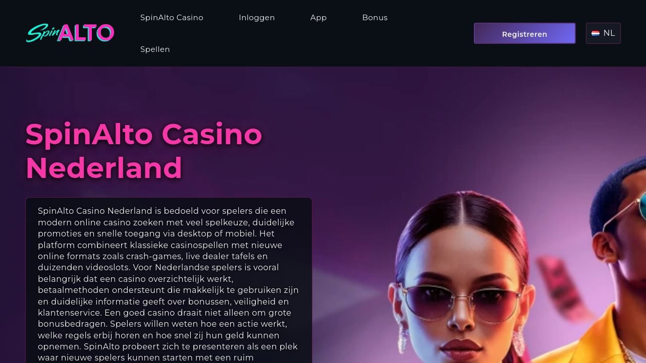 Screenshot of Spinalto-casino-nl.com