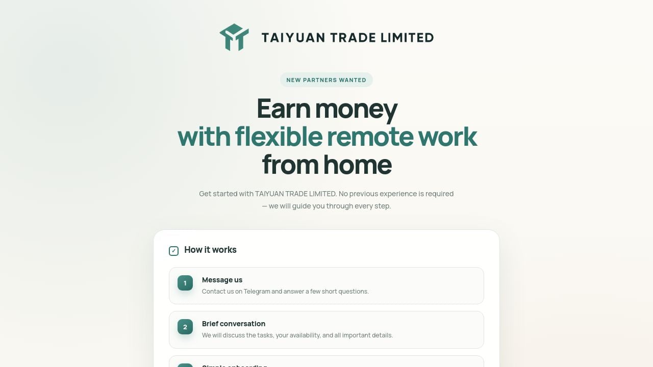 Screenshot of Taiyuantraders.space