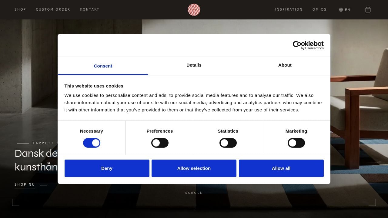 Screenshot of Tappeti.boutique