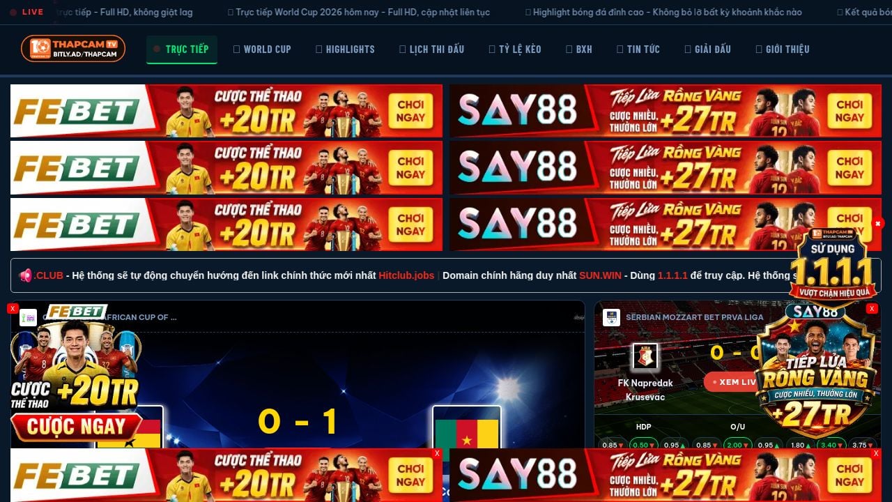 Screenshot of Thapcamvip9.tech