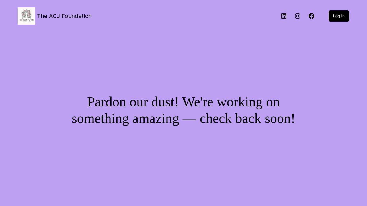 Screenshot of Theacjfoundation.com