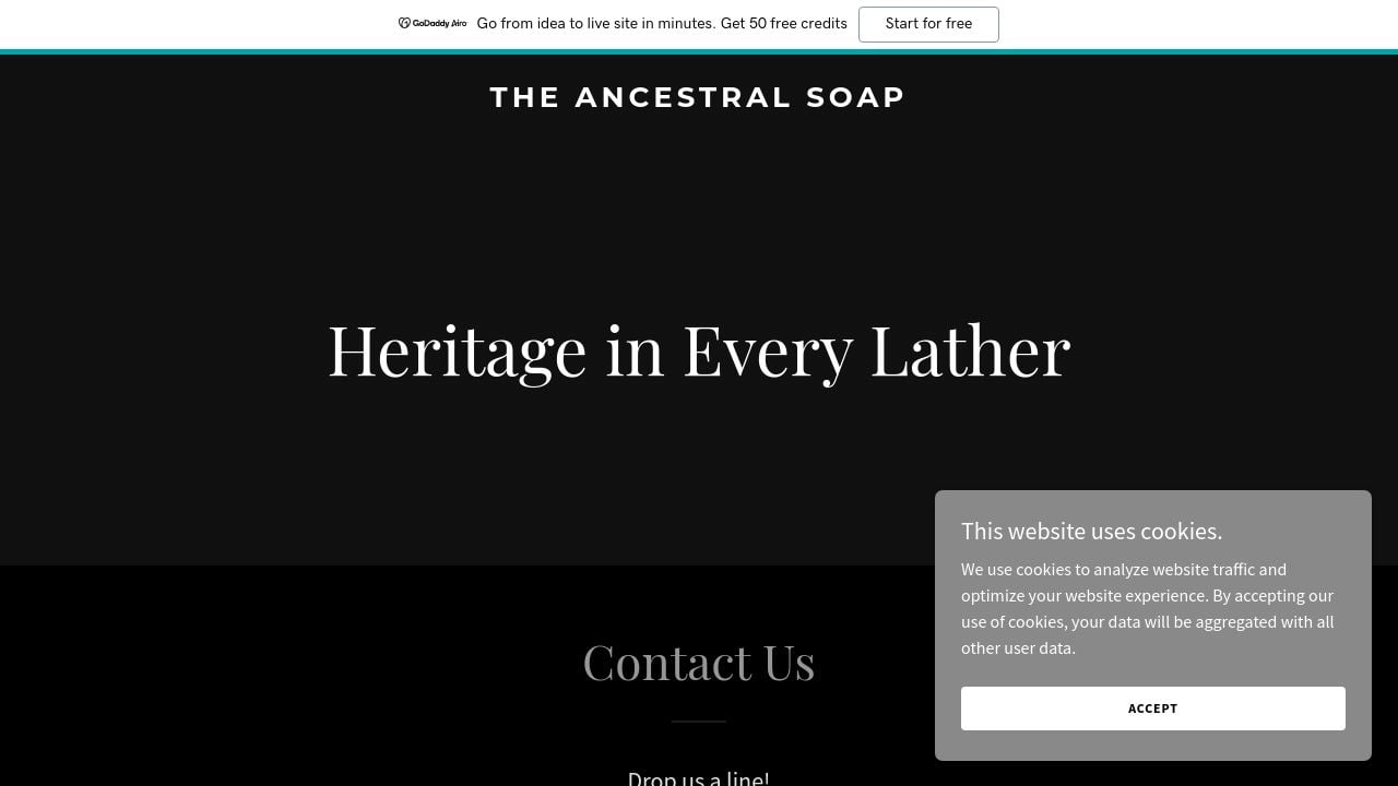 Screenshot of Theancestralsoap.com