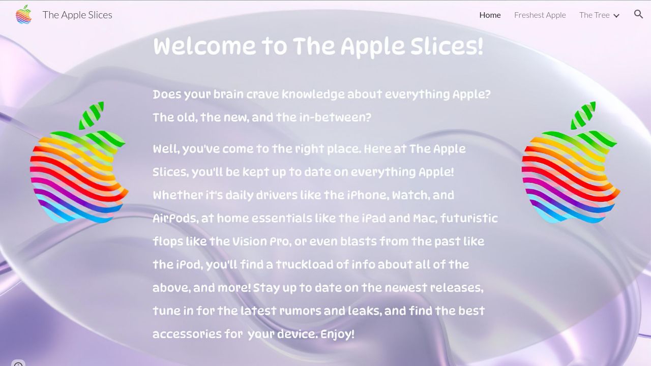 Screenshot of Theappleslices.com