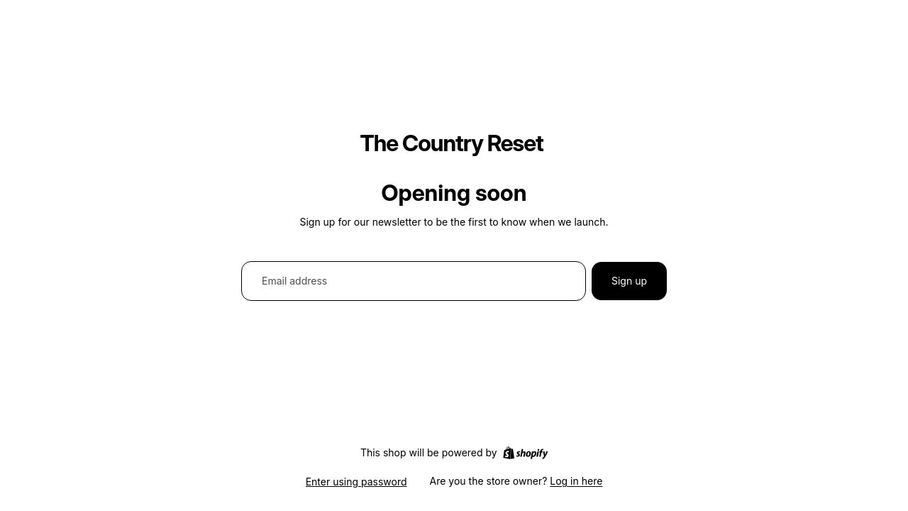 Screenshot of Thecountryreset.co.uk