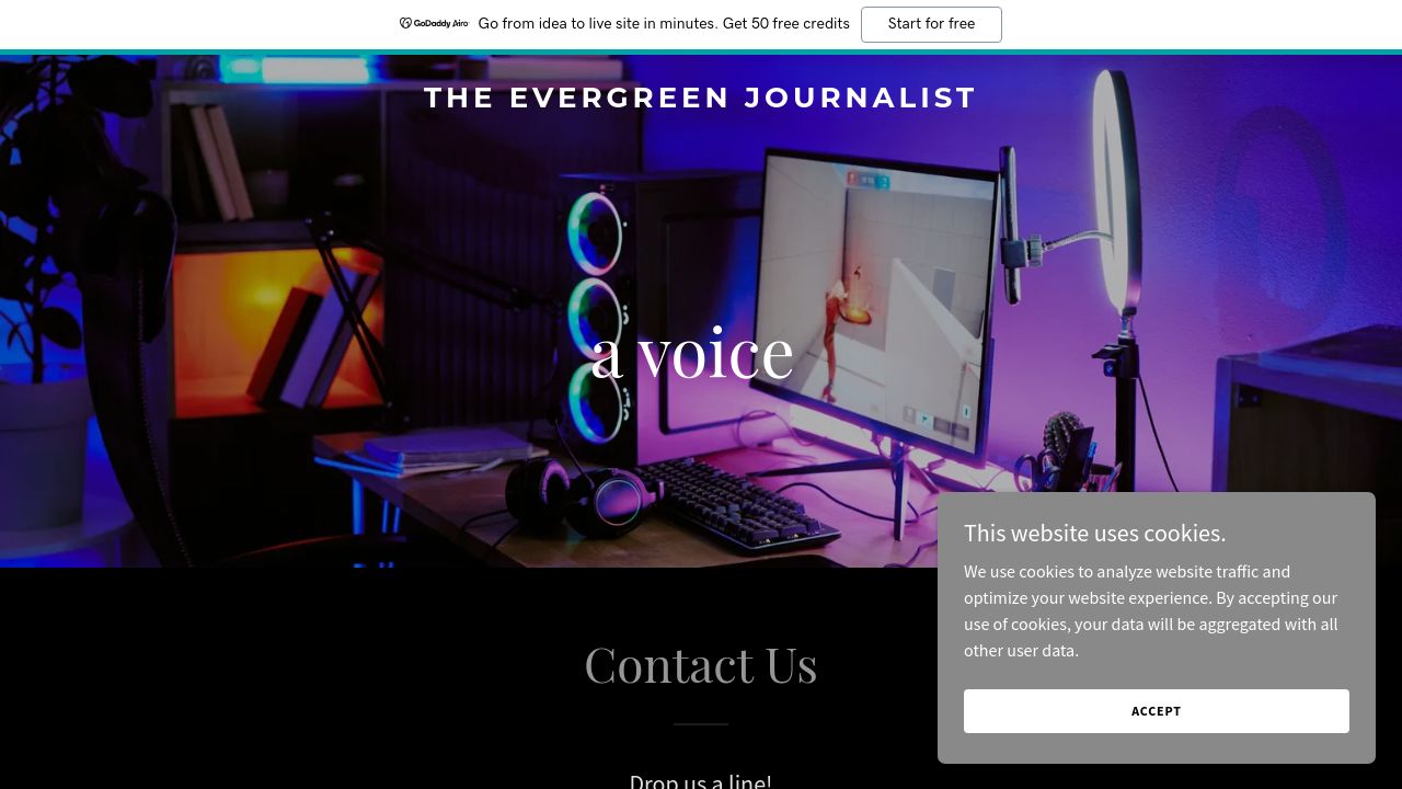 Screenshot of Theevergreenjournalist.press