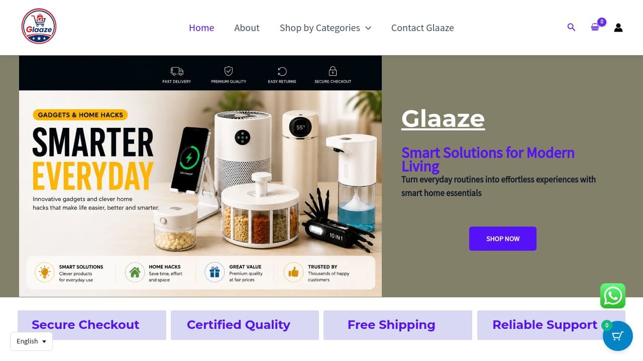 Screenshot of Theglaaze.com
