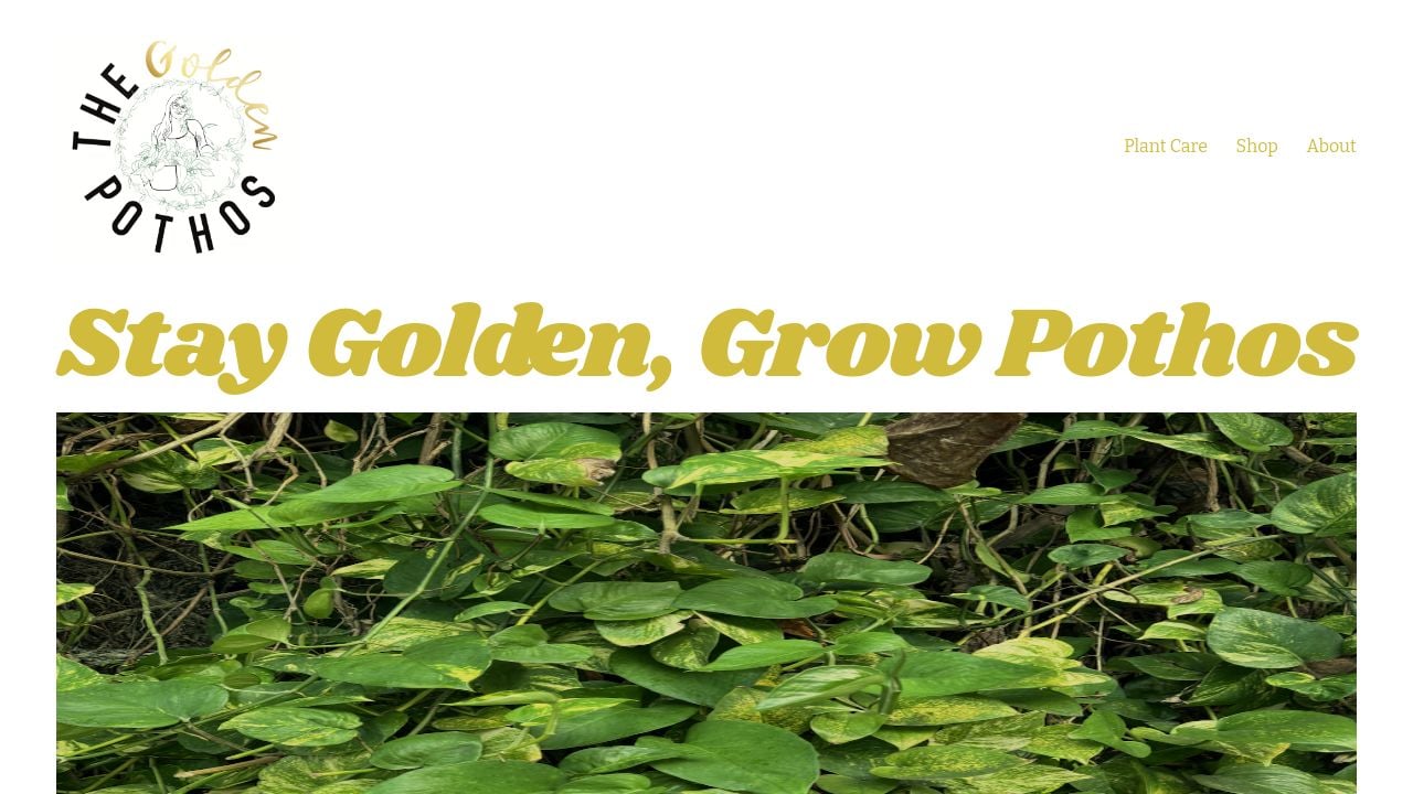 Screenshot of Thegoldenpothos.org