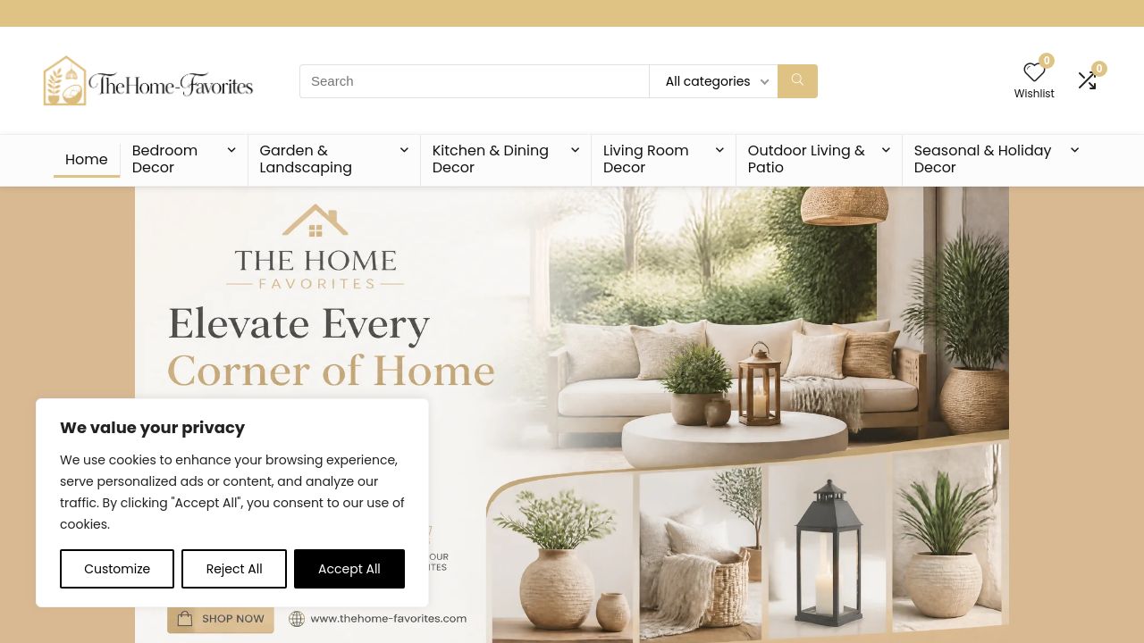 Screenshot of Thehome-favorites.com