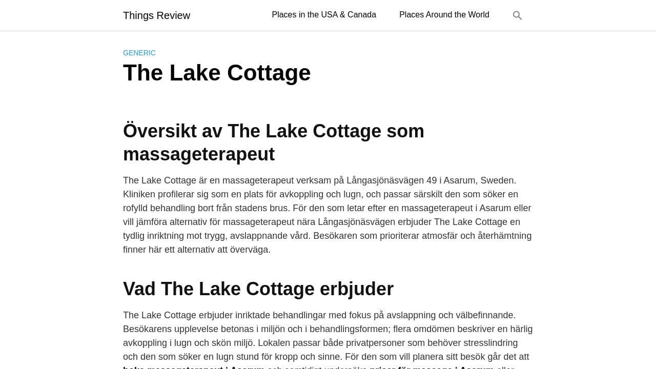 Screenshot of Thelakecottage.se