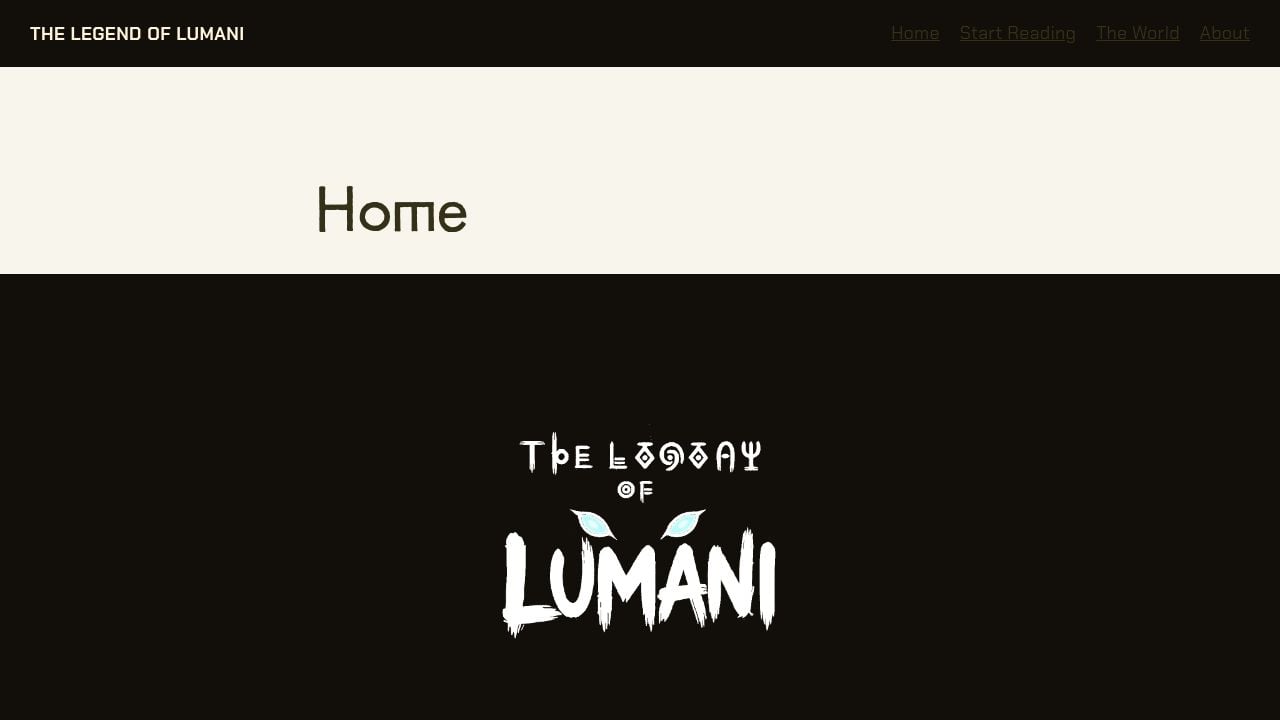 Screenshot of Thelegendoflumani.com