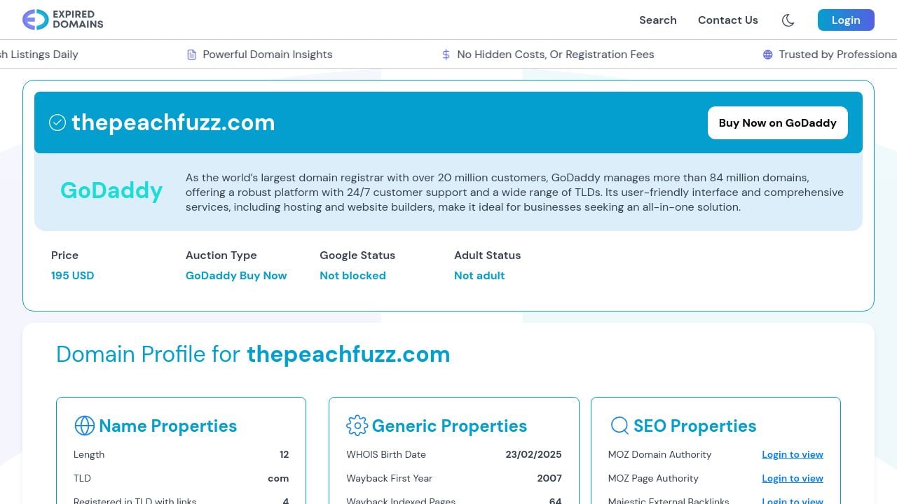 Screenshot of Thepeachfuzz.com