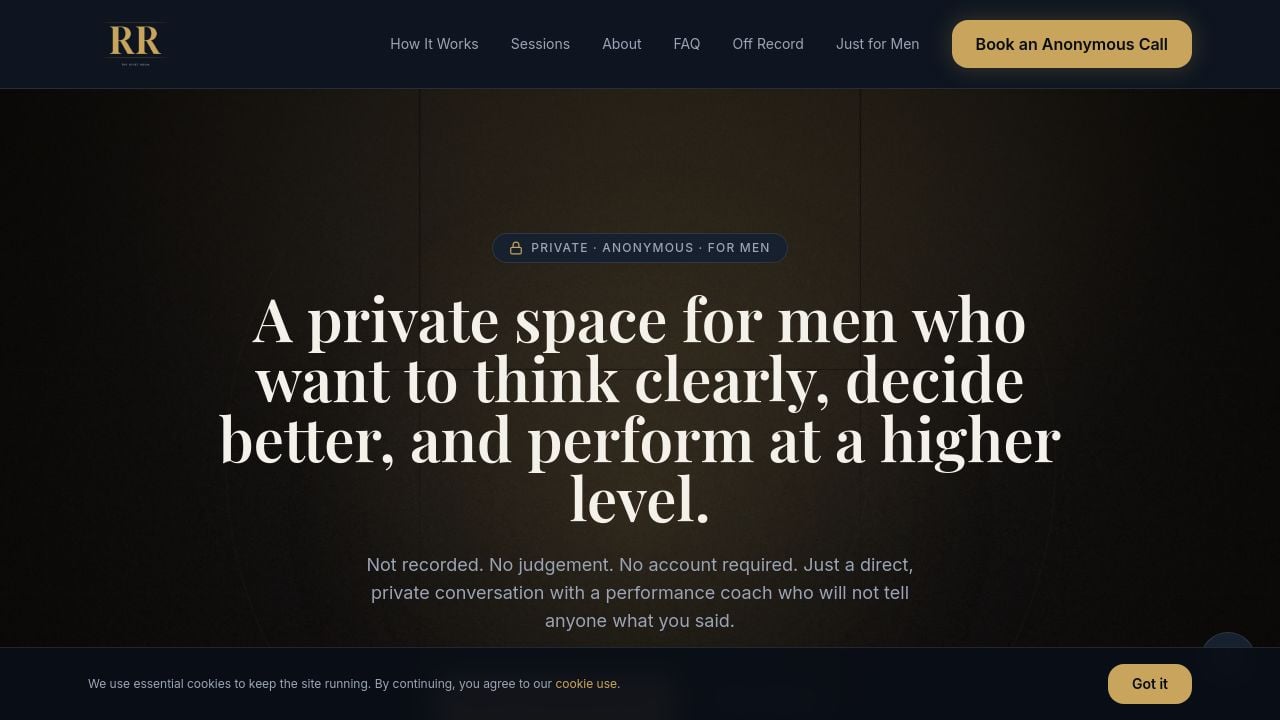 Screenshot of Theresetroom.global