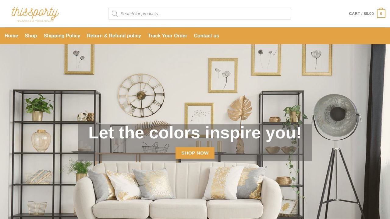 Screenshot of Thissporty.com