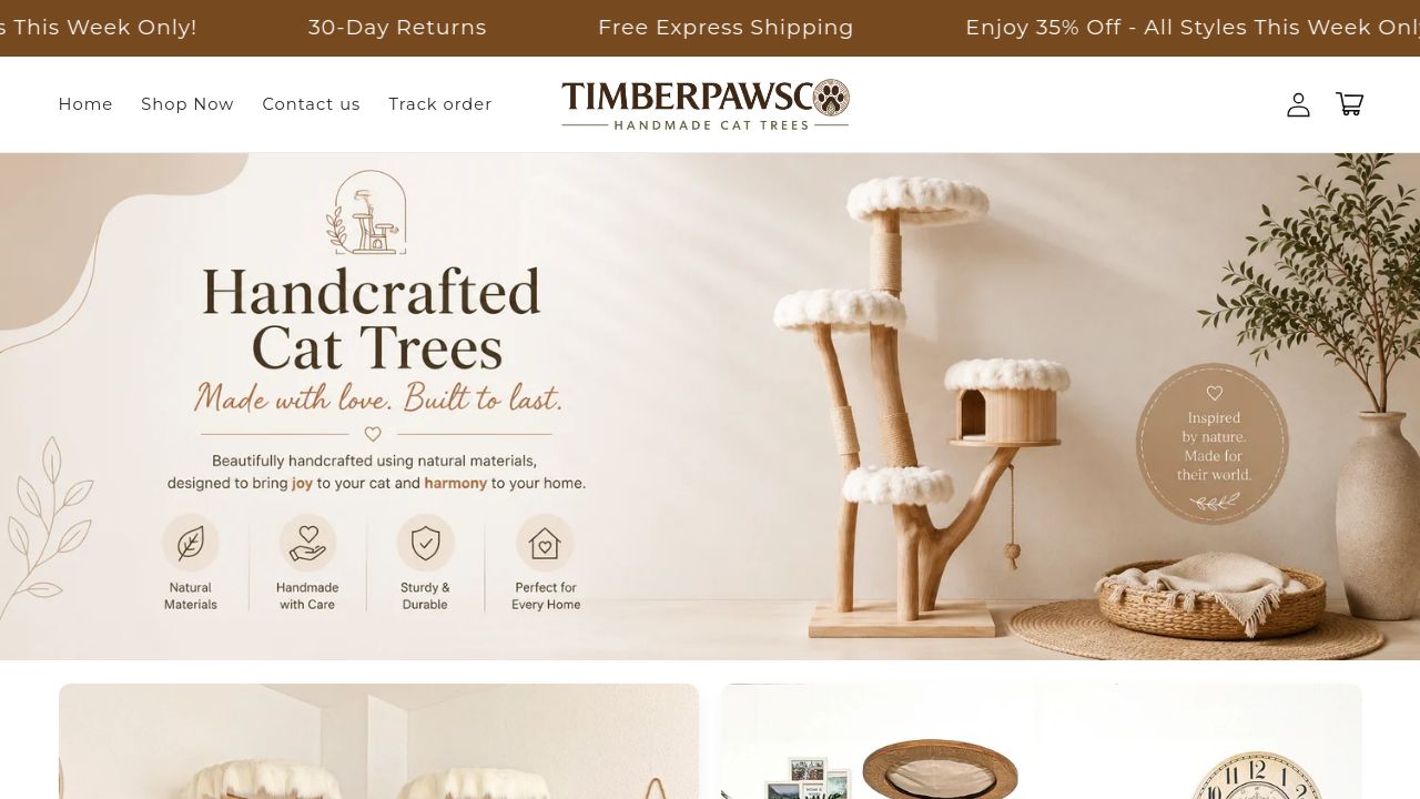 Screenshot of Timberpawsco.shop