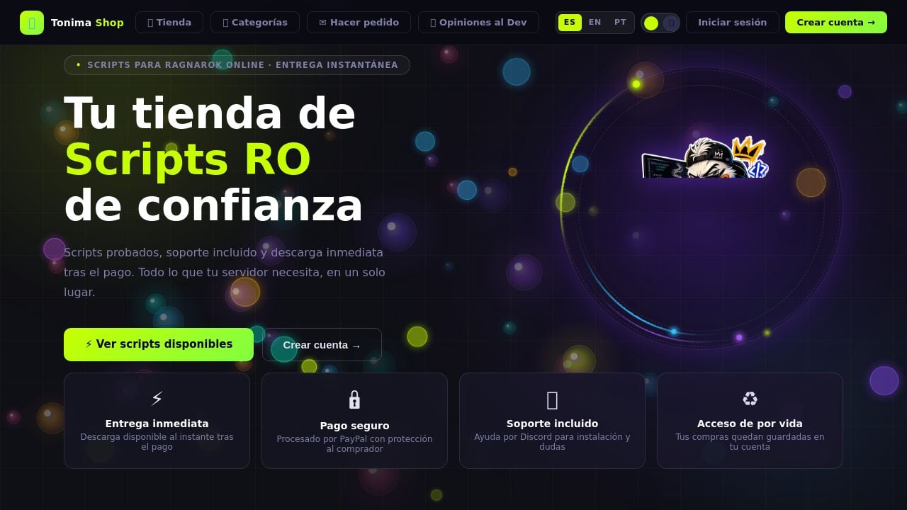 Screenshot of Tonima.store