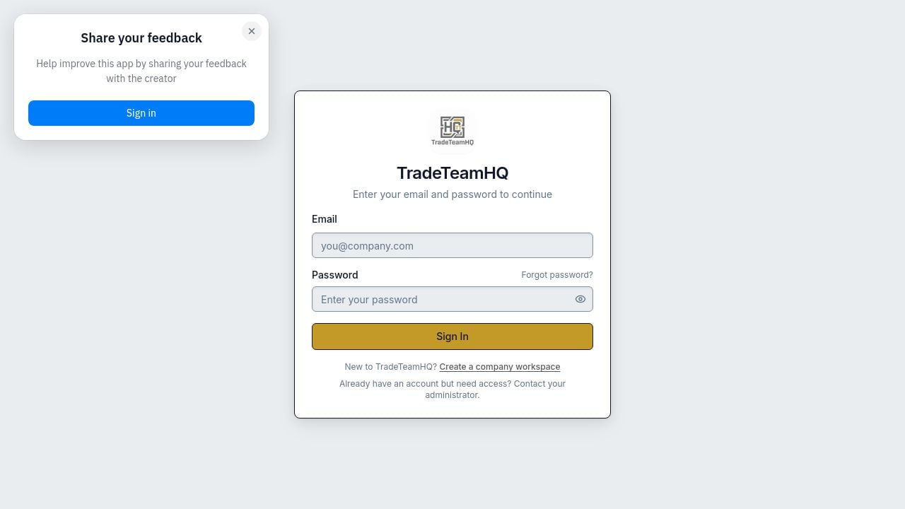 Screenshot of Tradeteamhq.co.uk