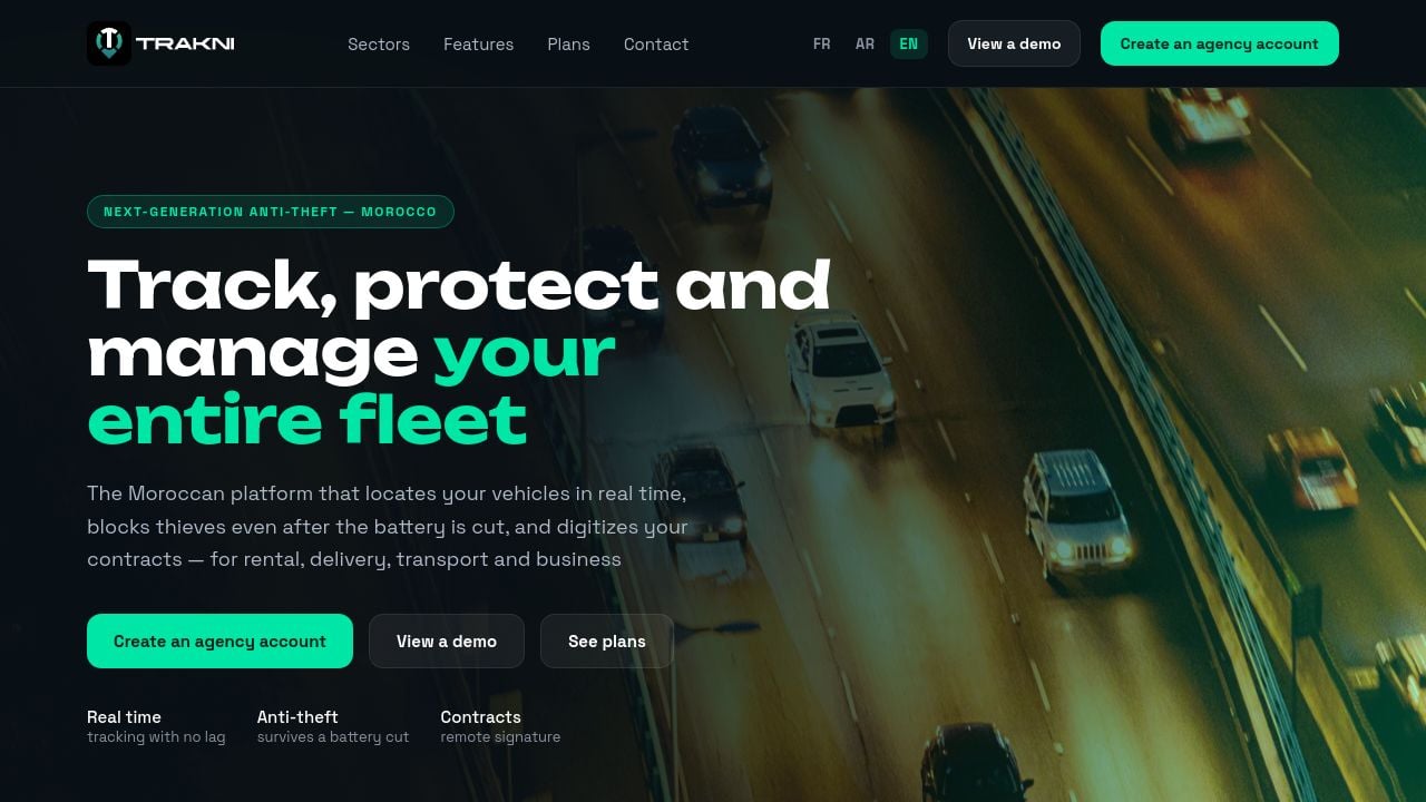 Screenshot of Trakni.com