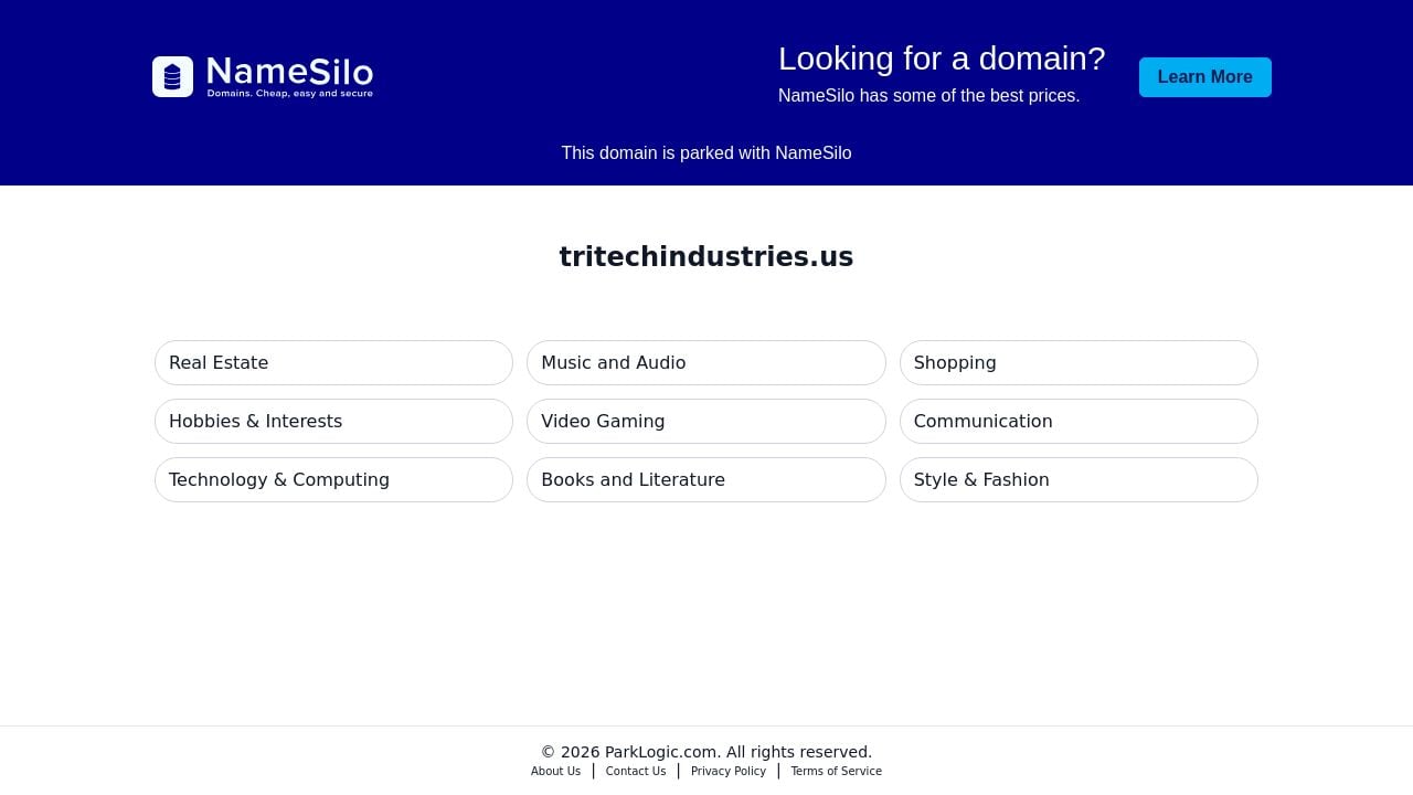 Screenshot of Tritechindustries.us