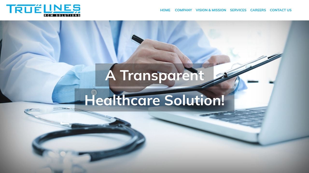 Screenshot of Truelinesrcm.com