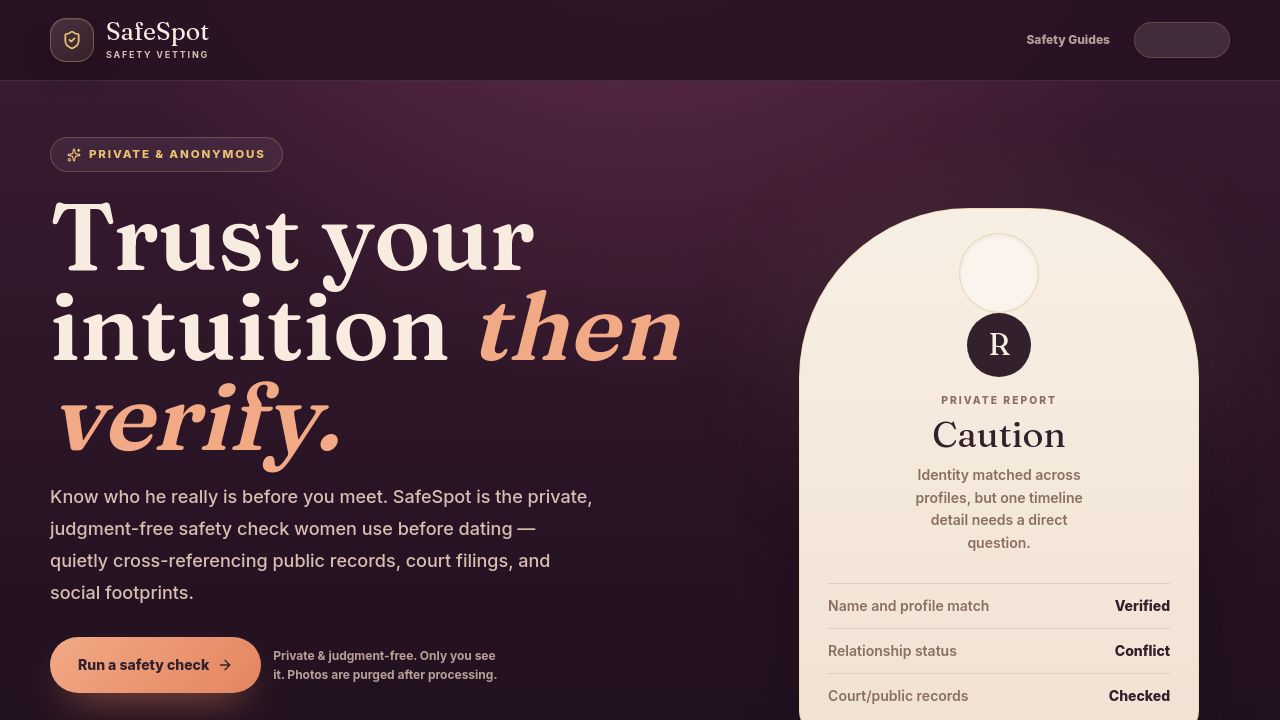 Screenshot of Trysafespot.com