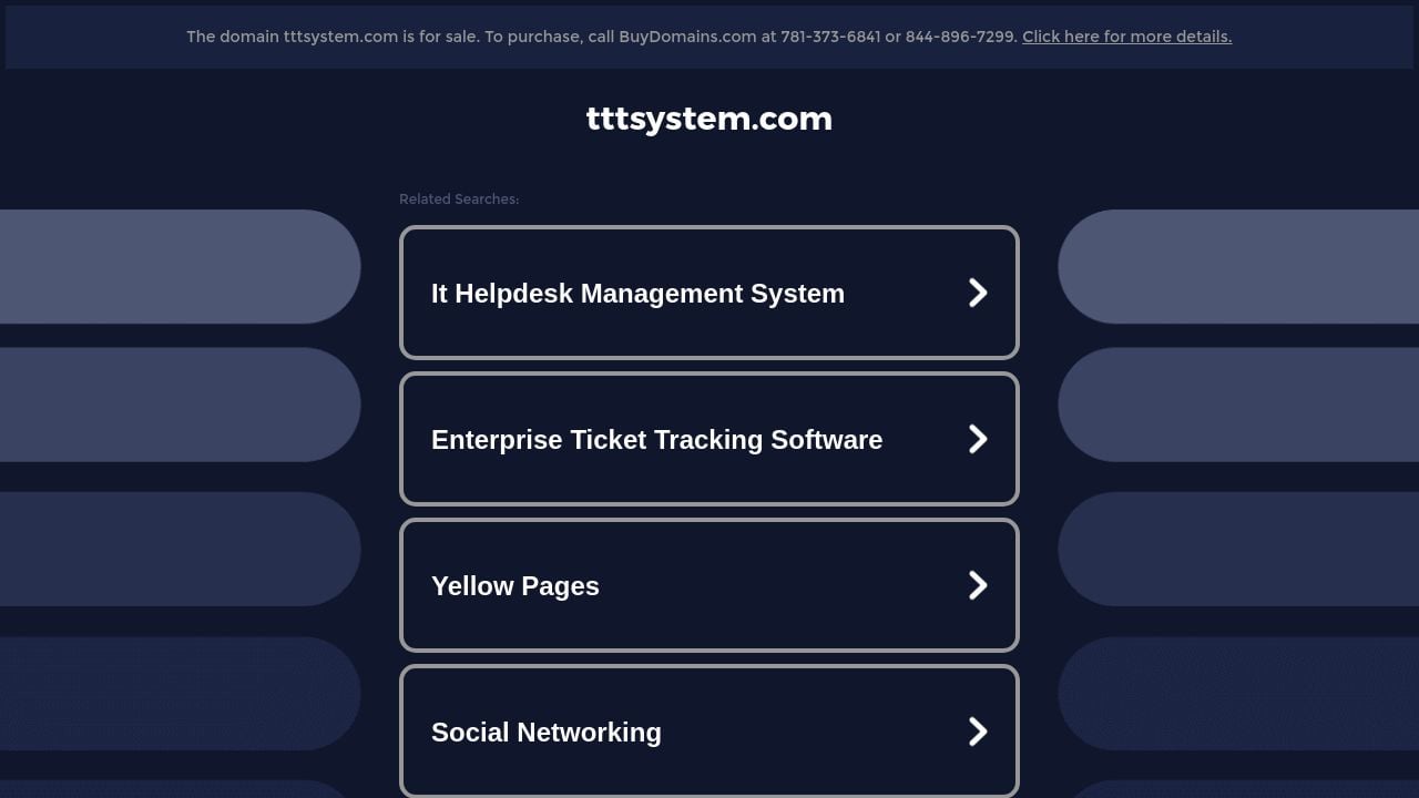 Screenshot of Tttsystem.com