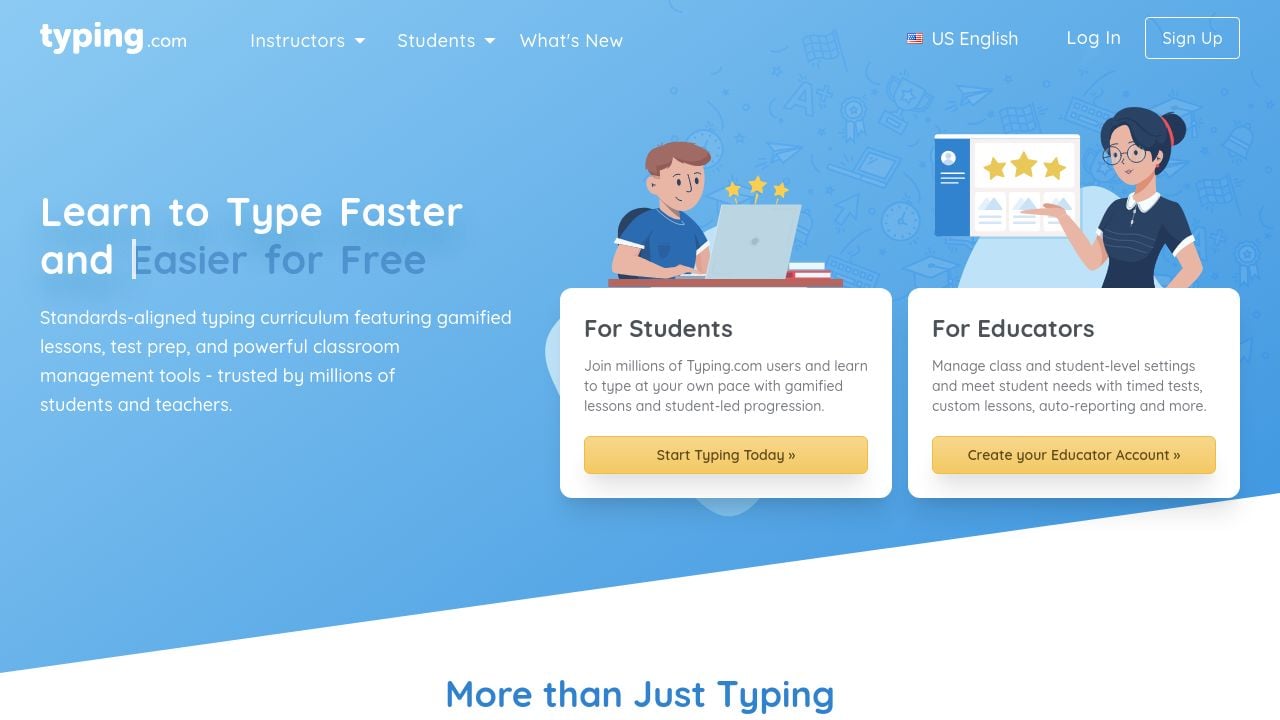Screenshot of Typing.com
