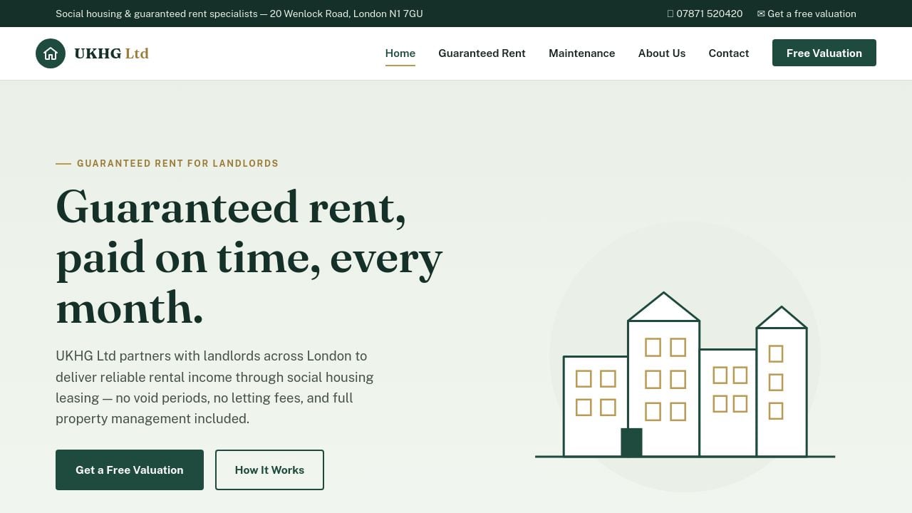 Screenshot of Ukhgltd.co.uk