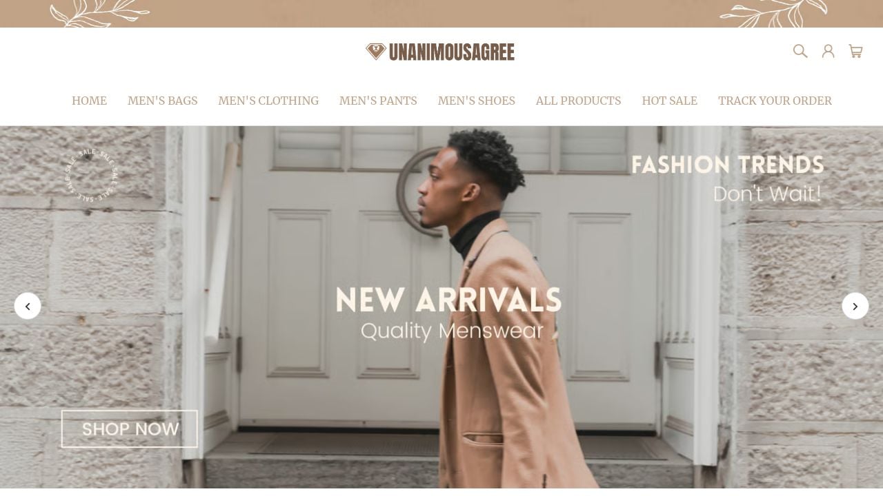 Screenshot of Unanimousagree.com