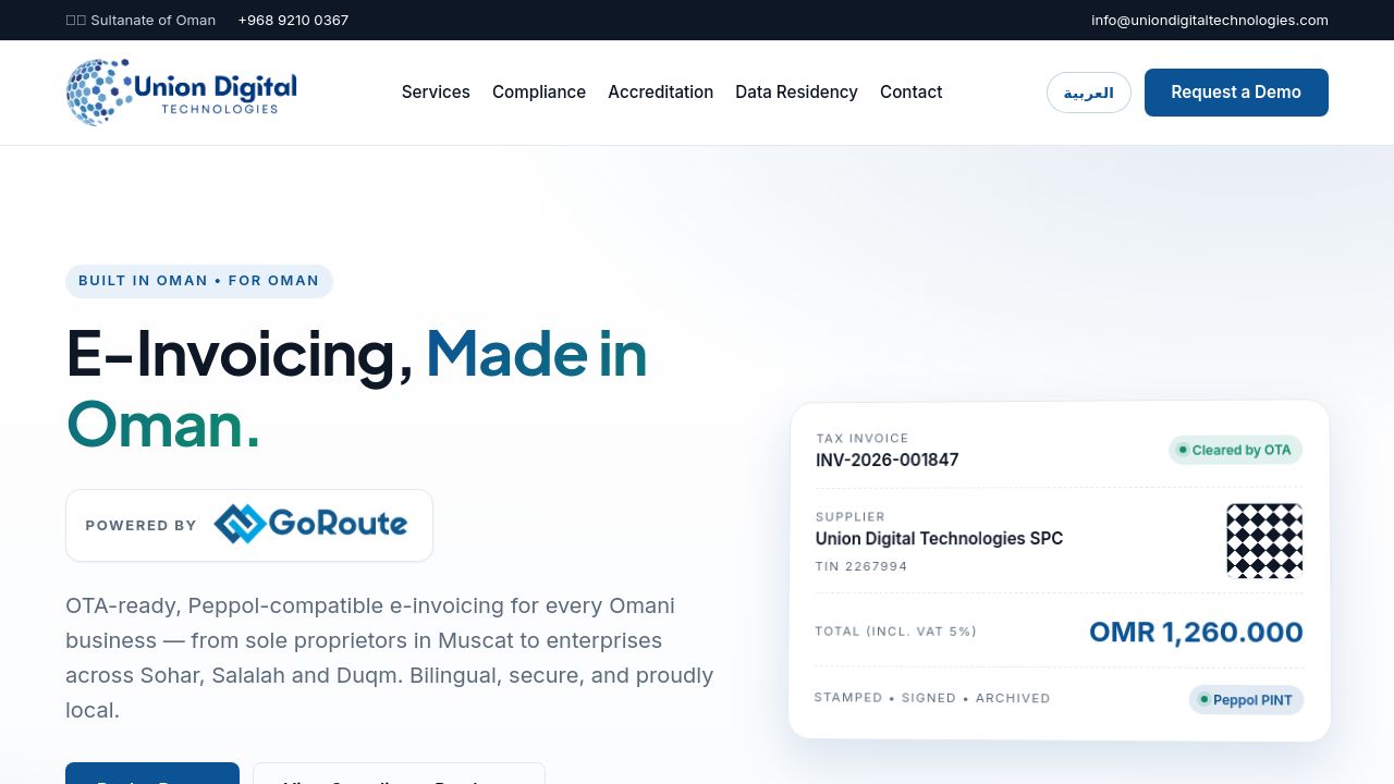 Screenshot of Uniondigitaltechnologies.com