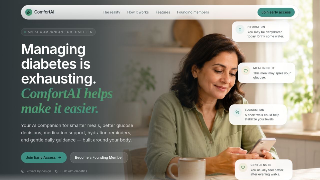 Screenshot of Usecomfortai.com